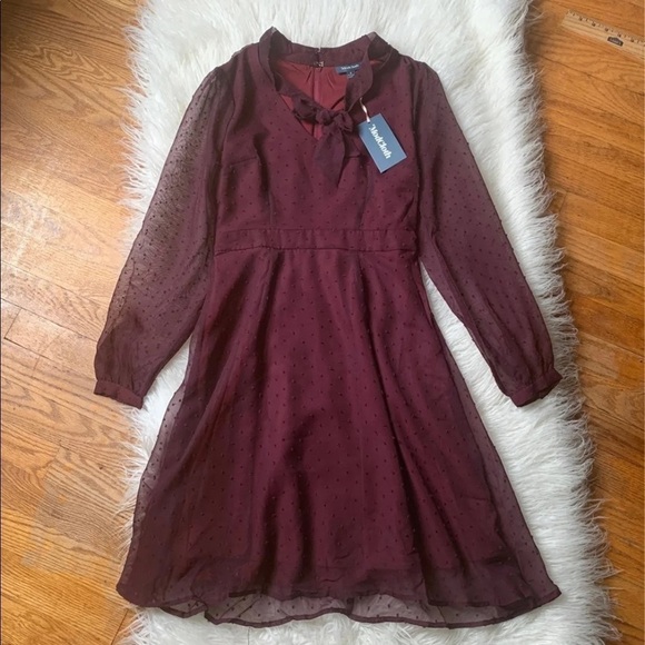 ModCloth apogee of elegance maroon dress - Picture 2 of 9